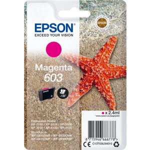 Cartridge Epson 603, C13T03U34010, purpurová (magenta), originál