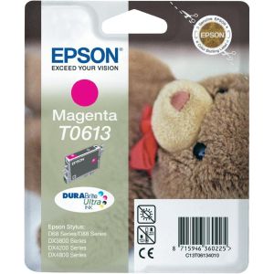 Cartridge Epson T0613, purpurová (magenta), originál