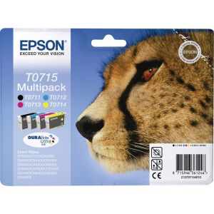 Cartridge Epson T0715, CMYK, štvorbalenie, multipack, originál