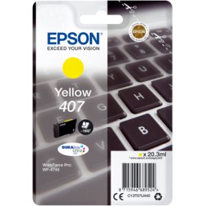 Cartridge Epson 407, T07U4, C13T07U440, žltá (yellow), originál