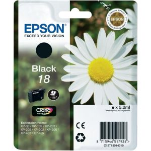 Cartridge Epson T1801 (18), C13T18014012, čierna (black), originál