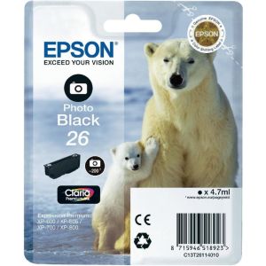 Cartridge Epson T2611 (26), foto čierna (photo black), originál