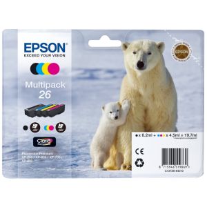 Cartridge Epson T2616 (26), CMYK, štvorbalenie, multipack, originál