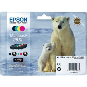 Cartridge Epson T2636 (26XL), CMYK, štvorbalenie, multipack, originál