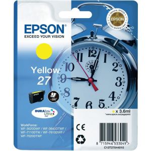 Cartridge Epson T2704 (27), C13T27044012, žltá (yellow), originál