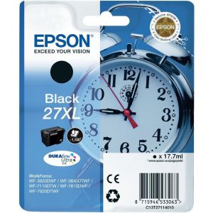 Cartridge Epson T2711 (27XL), C13T27114012, čierna (black), originál