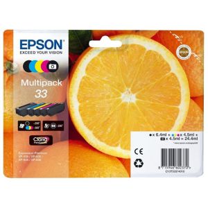 Cartridge Epson T3337 (33), C13T33374011, CMYK + PB, 5-pack, multipack, originál