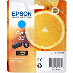 Cartridge Epson T3342 (33), C13T33424012, azúrová (cyan), originál