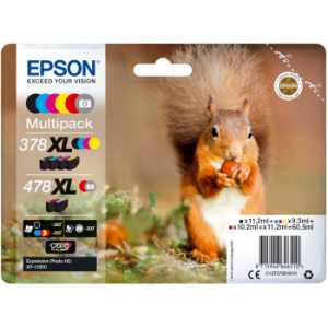 Cartridge Epson 378 XL + 478 XL, C13T379D4010, multipack, originál