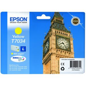 Cartridge Epson T7034, žltá (yellow), originál