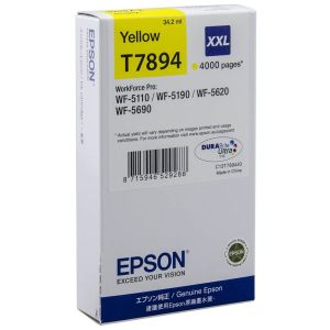 Cartridge Epson T7894, žltá (yellow), originál