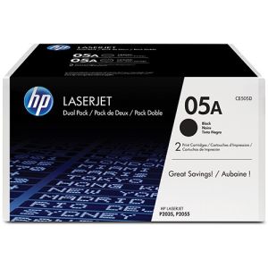 Toner HP CE505AD (05A), dvojbalenie, čierna (black), originál