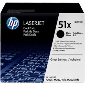 Toner HP Q7551XD (51X), dvojbalenie, čierna (black), originál