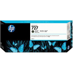 Cartridge HP 727, C1Q12A, matná čierna (matte black), originál