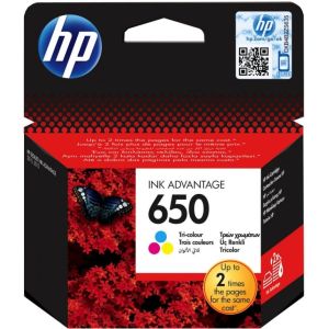 Cartridge HP 650 (CZ102AE), farebná (tricolor), originál