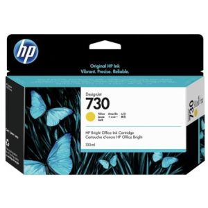 Cartridge HP 730, P2V64A, žltá (yellow), originál