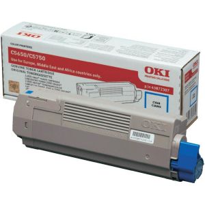 Toner OKI 43872307 (C5650, C5750), azúrová (cyan), originál