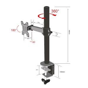 TB Monitor mount single arm TB-MO1 10-27", 10 kg VESA 100x100 TB-MO1