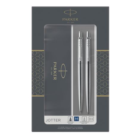 Parker Jotter Stainless Steel CT sada, guličkové pero a mechanické ceruzka