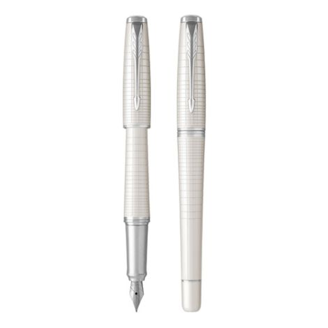 Pero plniace PARKER URolleran Premium Pearl Metal CT -F-