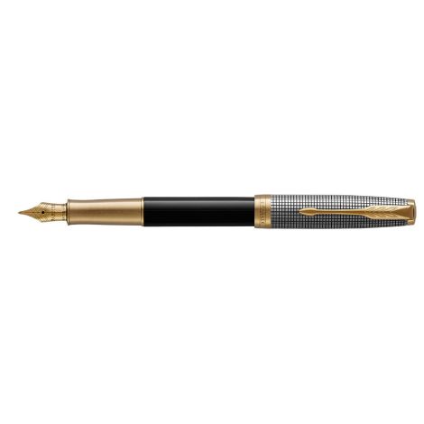 Pero plniace PARKER Sonnet Silver & Black GT 18K -F-