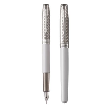 Pero plniace PARKER Sonnet Metal & Pearl CT 18K -F-