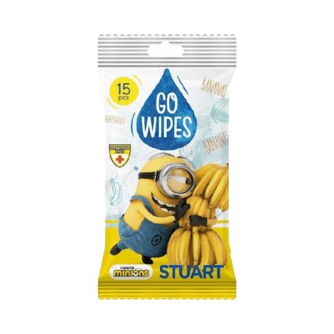 Vlhčené utierky Go Wipes antibacterial 15 ks