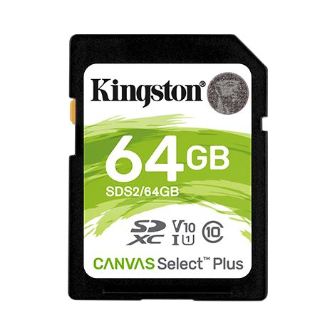 Kingston Canvas Select Plus U1/SDXC/64GB/UHS-I U1 / Class 10 SDS2/64GB