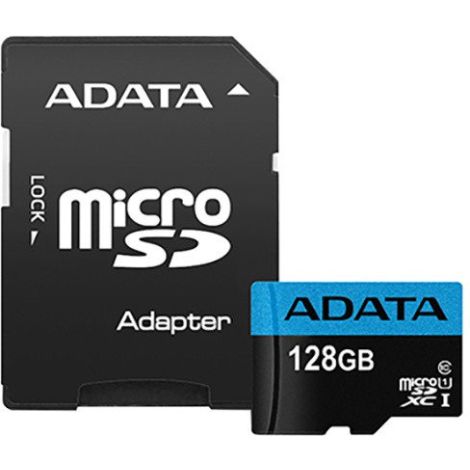 Adata/micro SDXC/128GB/UHS-I U1 / Class 10/+ Adaptér AUSDX128GUICL10A1-RA1