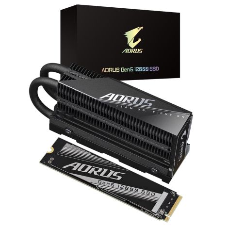 Gigabyte AORUS Gen5 12000/1TB/SSD/M.2 NVMe/Čierna/Heatsink/5R AG512K1TB