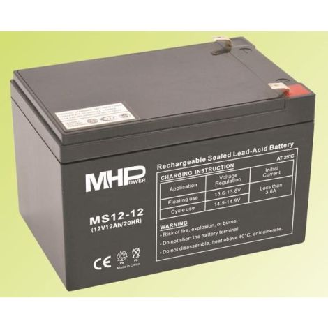 Pb akumulátor MHPower VRLA AGM 12V/12Ah (MS12-12) MS12-12