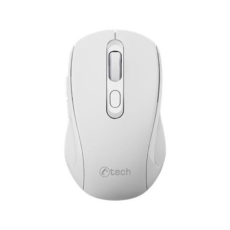 C-TECH WLM-12WH/Ergonomická/Optická/Pre pravákov/1 600 DPI/USB+BT/Biela WLM-12WH