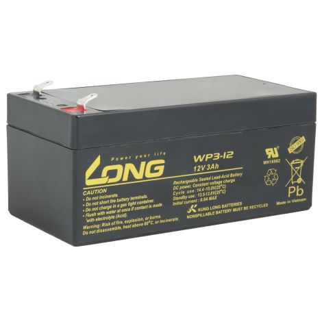 LONG batéria 12V 3Ah F1 (WP3-12) PBLO-12V003-F1