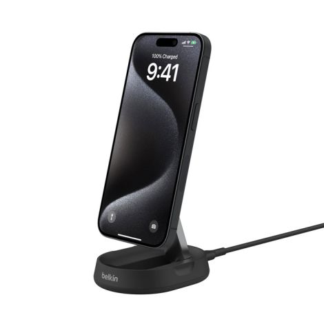 Belkin Pro Convertible Qi2, 15W stojan, čierny WIA008btBK