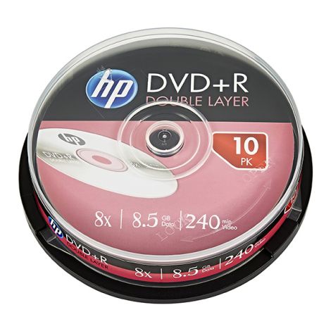 HP DVD+R DL, Double Layer, DRE00060-3, 69309, 8.5GB, 8x, cake box, 10-pack, bez možnosti potlače, 12cm, pre archiváciu dát