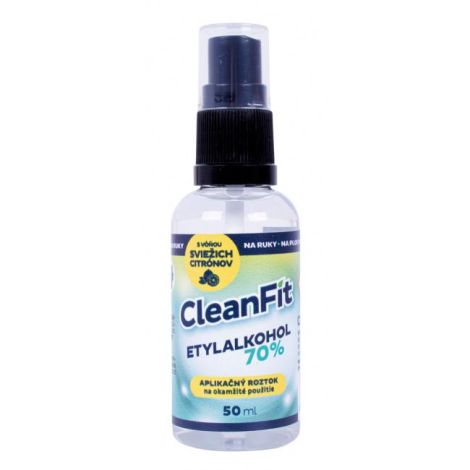 CleanFit dezinfekčný roztok Etylakohol 70% citrus s rozprašovačom 50 ml