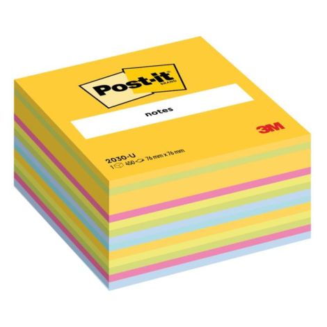 Bloček kocka Post-it, 76x76 mm, mix farieb