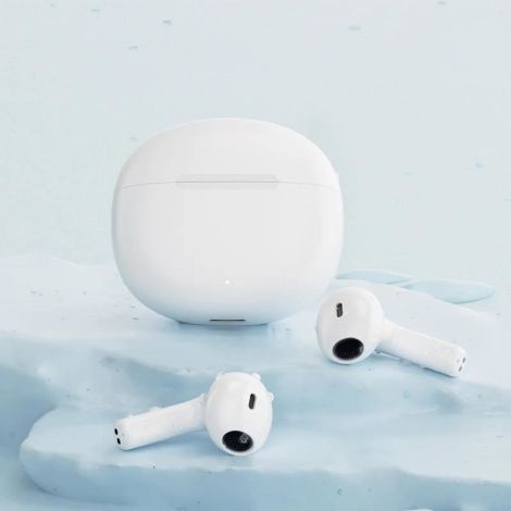QCY - T20 AilyPods bezdrôtové sluchátka s dobíjacím boxom, Bluetooth 5.3, biela T20W