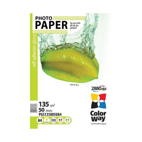 Fotopapier - A4 / 135g - samolepiaci, lesklý, 50 ks v balení