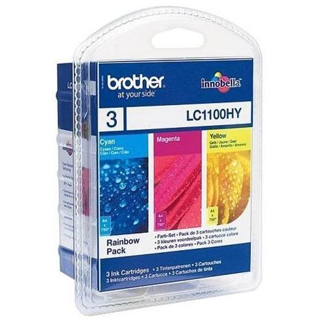 Cartridge Brother LC1100HY RBWBP, CMY, trojbalenie, multipack, originál