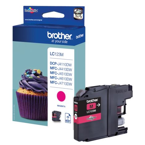 Cartridge Brother LC123M, purpurová (magenta), originál