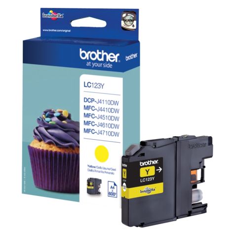 Cartridge Brother LC123Y, žltá (yellow), originál