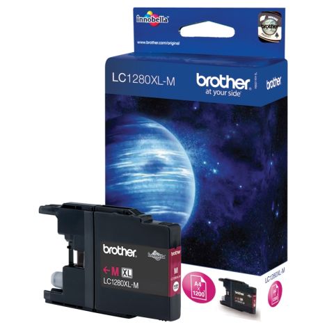 Cartridge Brother LC1280XLM, purpurová (magenta), originál