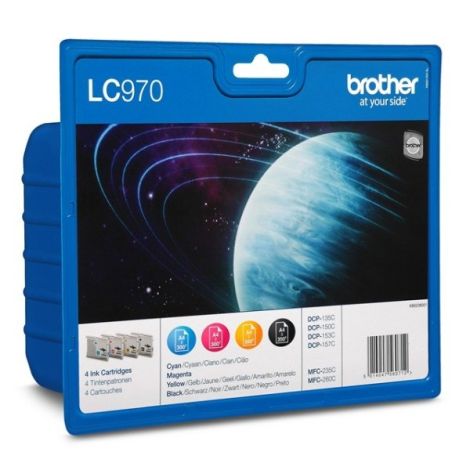 Cartridge Brother LC970 VALBP, CMYK, štvorbalenie, multipack, originál