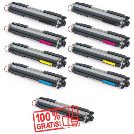 Toner 2 x Canon 729, CRG-729, CMYK + CRG-729 čierna ZADARMO, multipack, alternatívny