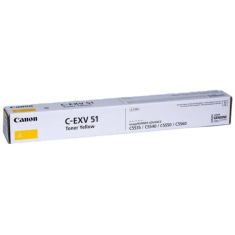 Toner Canon C-EXV51 LY, 0487C002, žltá (yellow), originál