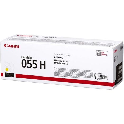 Toner Canon 055H Y, CRG-055H Y, 3017C002, žltá (yellow), originál