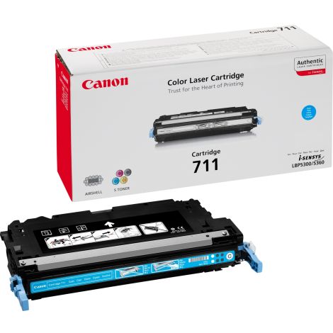 Toner Canon 711, CRG-711, azúrová (cyan), originál