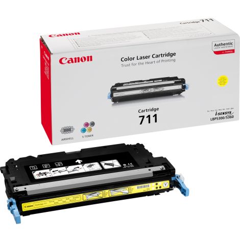 Toner Canon 711, CRG-711, žltá (yellow), originál