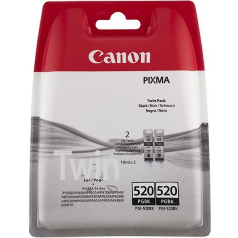 Cartridge Canon PGI-520PGBK, dvojbalenie, čierna (black), originál